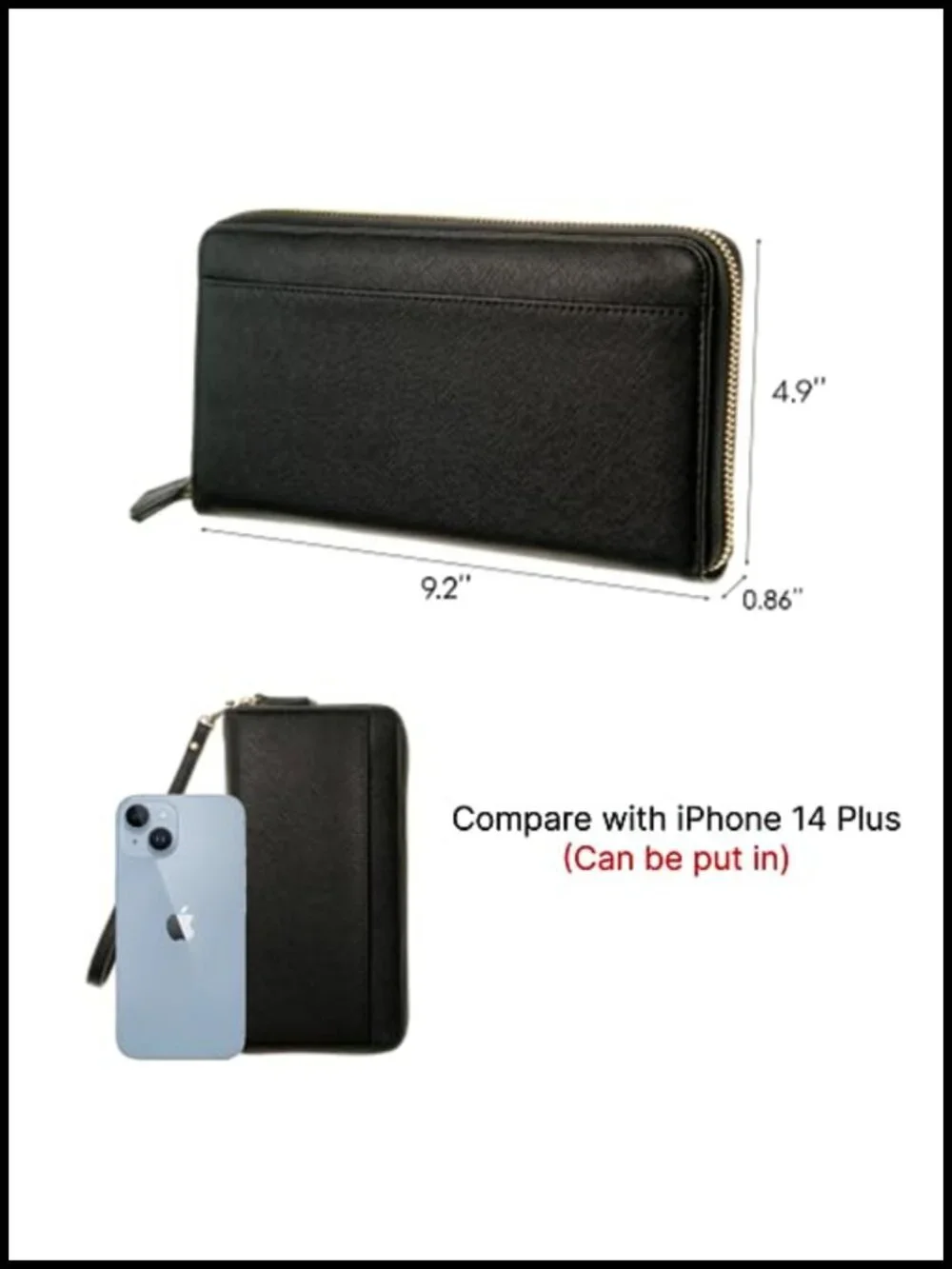 PU Leather RFID Passport Wallet Travel Document Organizer Wristlet